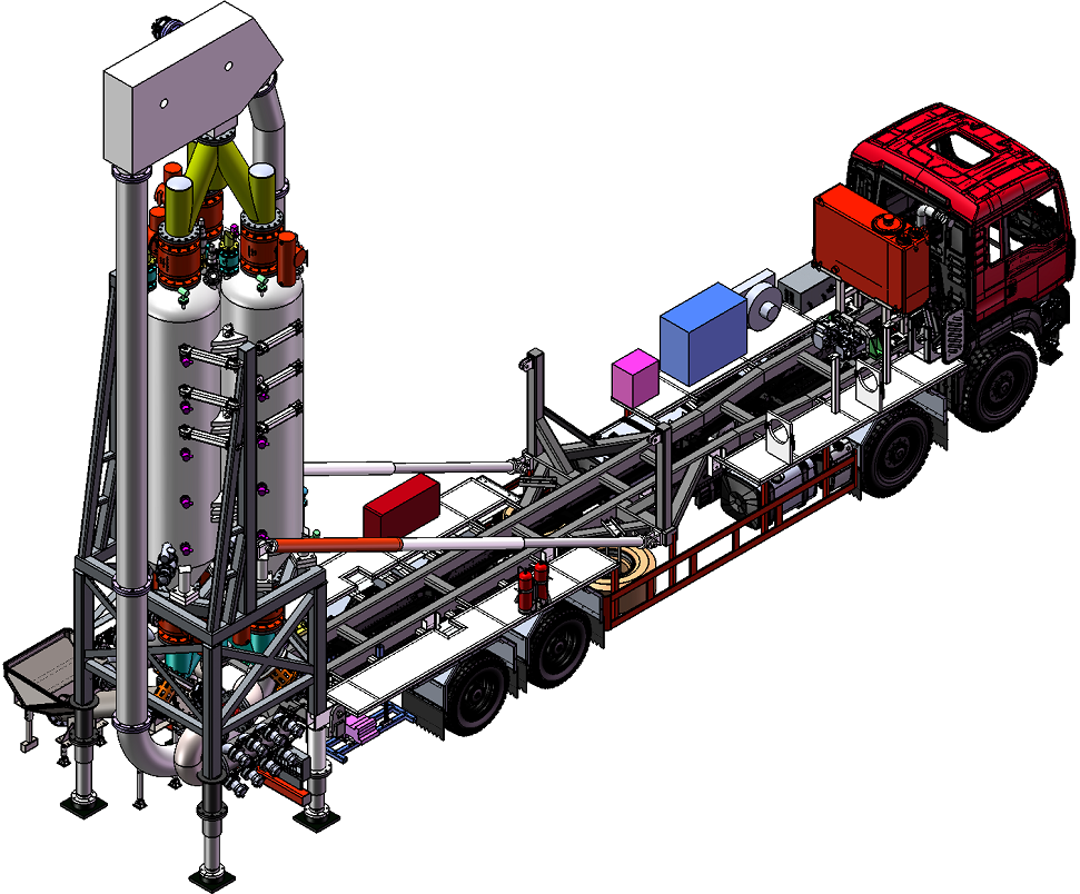 连续作业二氧化碳密闭混砂车